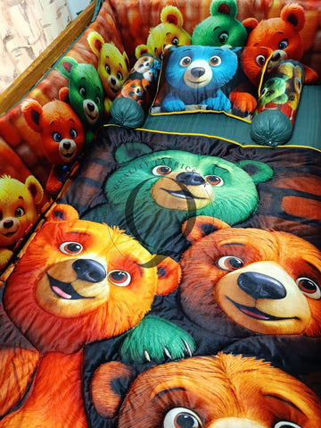 CS-1000: Cot Bedding Set - Teddy Bear Theme