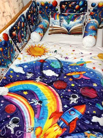 CS-1001: Cot Bedding Set - Space Adventure Theme