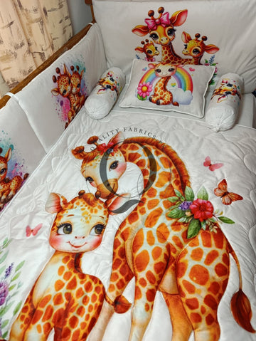 CS-1002: Cot Bedding Set - Giraffe Theme
