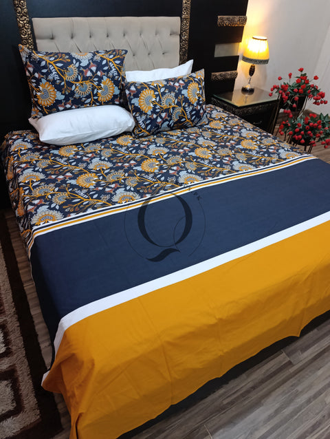 PC-1002: 4 Pillows Cotton Bed Sheet