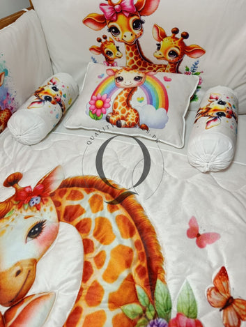 CS-1002: Cot Bedding Set - Giraffe Theme