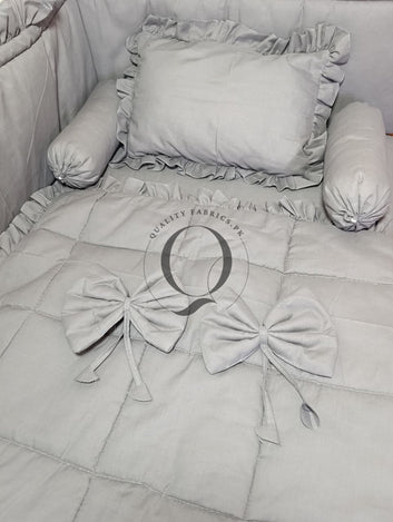 CS-1007: Frill Theme Cot Bedding Set (Any Color)