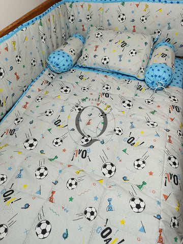 CS-1014: Cot Bedding Set - Football Theme