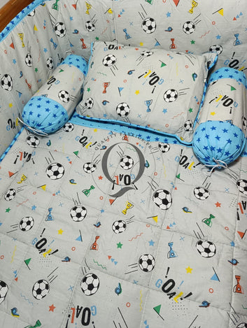 CS-1014: Cot Bedding Set - Football Theme