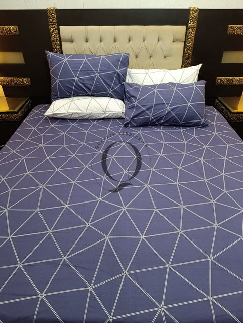 PC-1021: 4 Pillows Cotton Bed Sheet