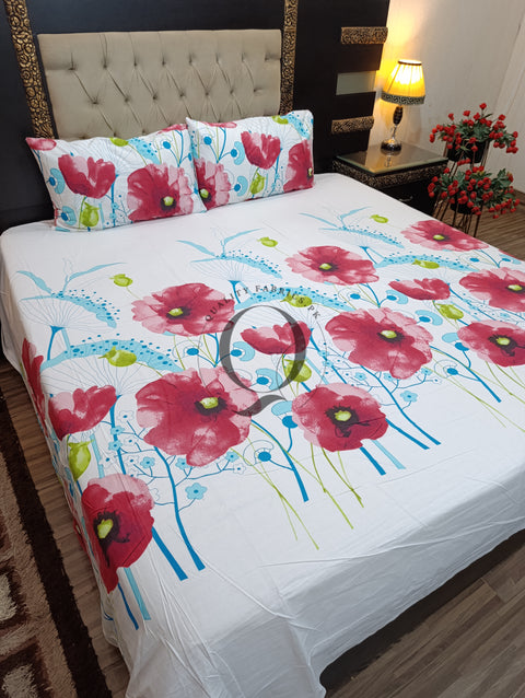 PC-1031: 4 Pillows Cotton Bed Sheet
