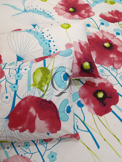 PC-1031: 4 Pillows Cotton Bed Sheet