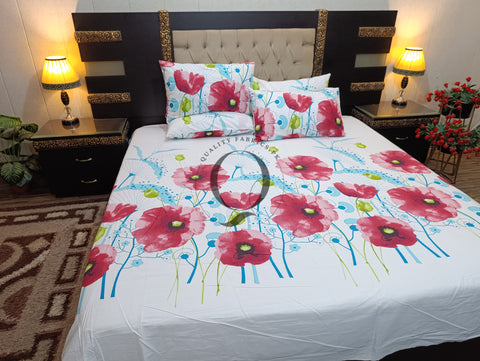 PC-1031: 4 Pillows Cotton Bed Sheet