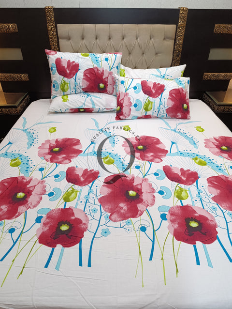 PC-1031: 4 Pillows Cotton Bed Sheet