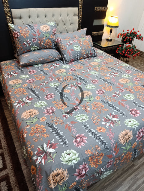 PC-1057: 4 Pillows Cotton Bed Sheet