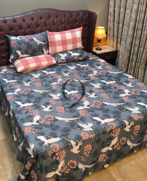 PC-1065: 4 Pillows Cotton Bed Sheet