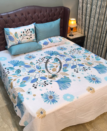 PC-1066: 4 Pillows Cotton Bed Sheet
