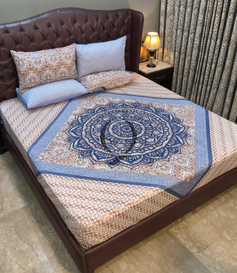 PC-1088: 4 Pillows Cotton Bed Sheet