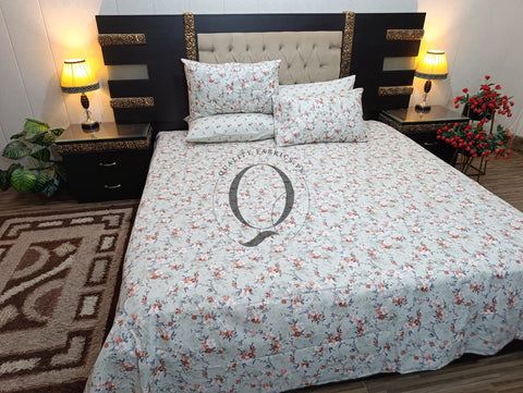 PC-1089: 4 Pillows Cotton Bed Sheet
