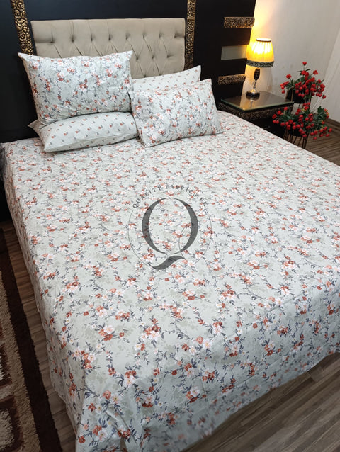 PC-1089: 4 Pillows Cotton Bed Sheet