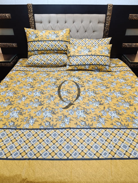 PC-1092: 4 Pillows Cotton Bed Sheet