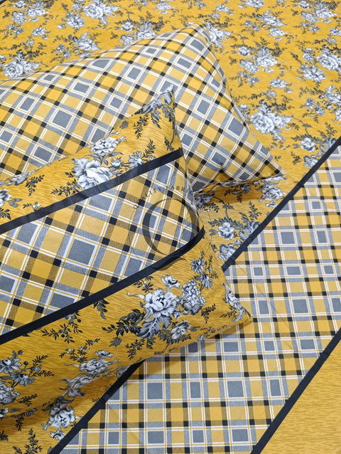 PC-1092: 4 Pillows Cotton Bed Sheet