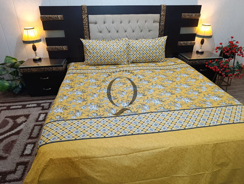 PC-1092: 4 Pillows Cotton Bed Sheet