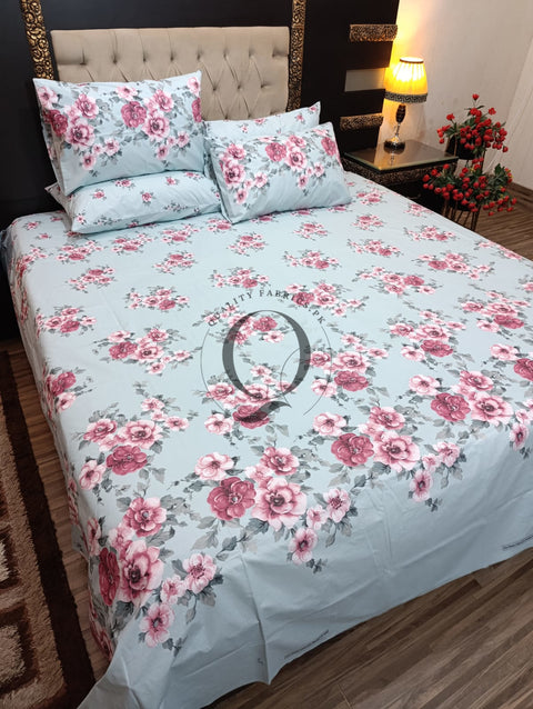 PC-1093: 4 Pillows Cotton Bed Sheet