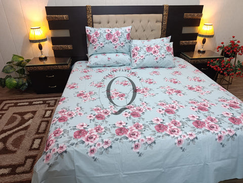 PC-1093: 4 Pillows Cotton Bed Sheet