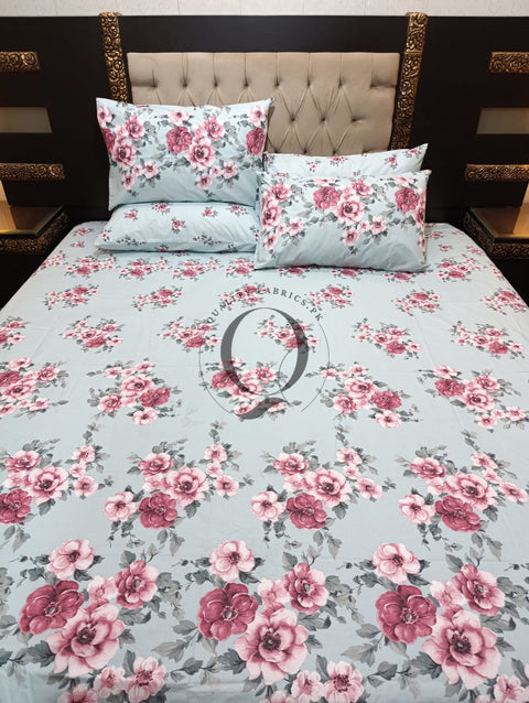 PC-1093: 4 Pillows Cotton Bed Sheet