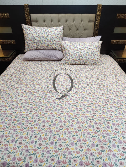 PC-1102: 4 Pillows Cotton Bed Sheet