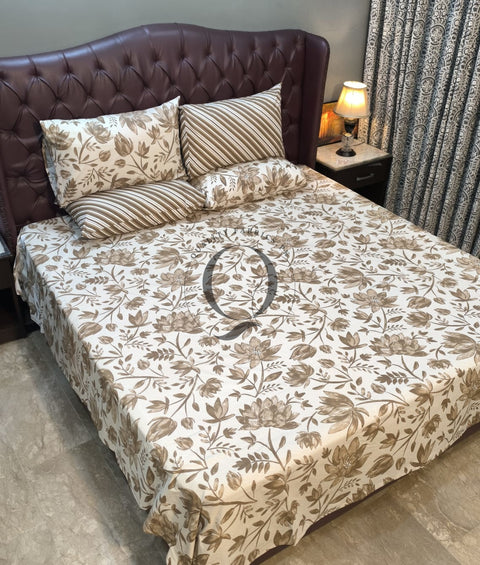 PC-1104: 4 Pillows Cotton Bed Sheet
