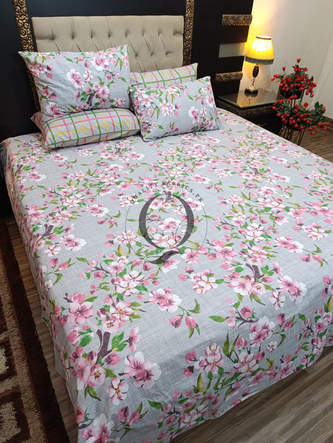 PC-1111: 4 Pillows Cotton Bed Sheet