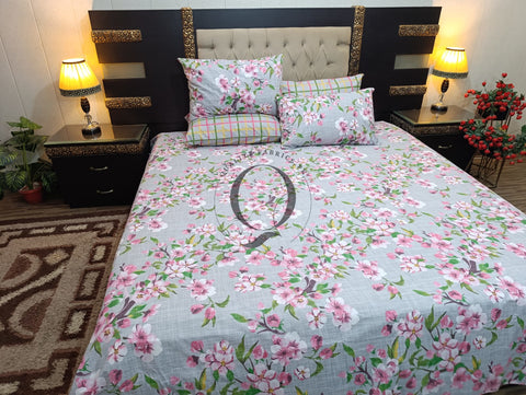 PC-1111: 4 Pillows Cotton Bed Sheet