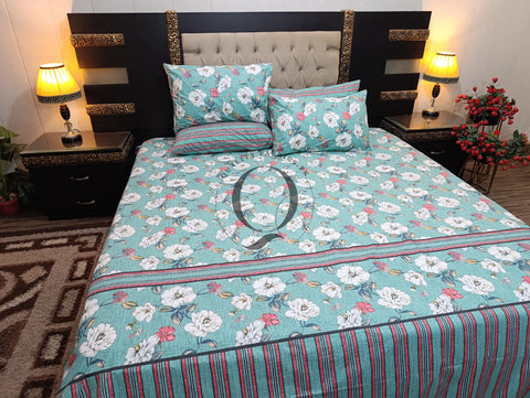 PC-1115: 4 Pillows Cotton Bed Sheet
