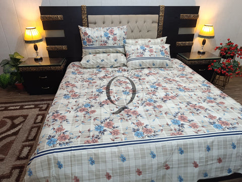 PC-1119: 4 Pillows Cotton Bed Sheet