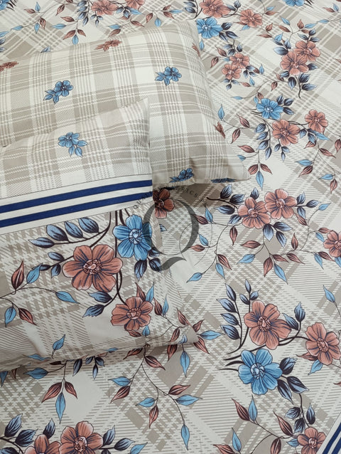 PC-1119: 4 Pillows Cotton Bed Sheet