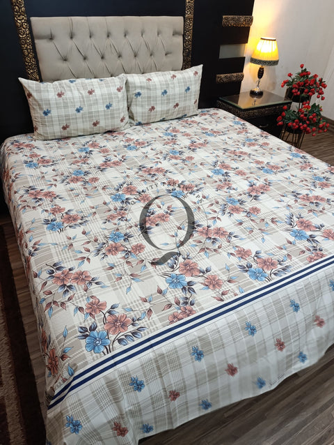 PC-1119: 4 Pillows Cotton Bed Sheet