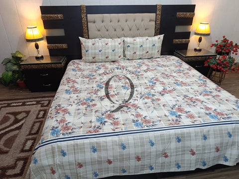 PC-1119: 4 Pillows Cotton Bed Sheet
