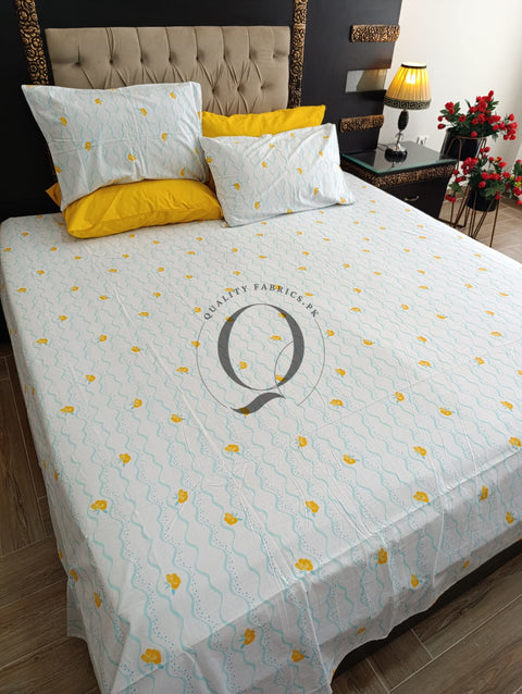 PC-1132: 4 Pillows Cotton Bed Sheet