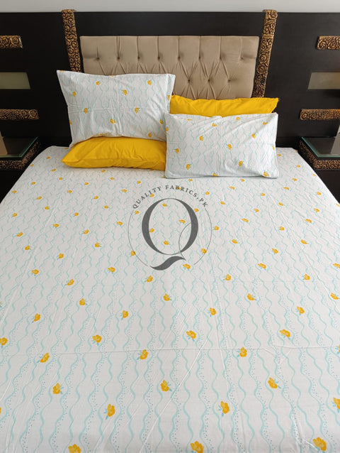 PC-1132: 4 Pillows Cotton Bed Sheet