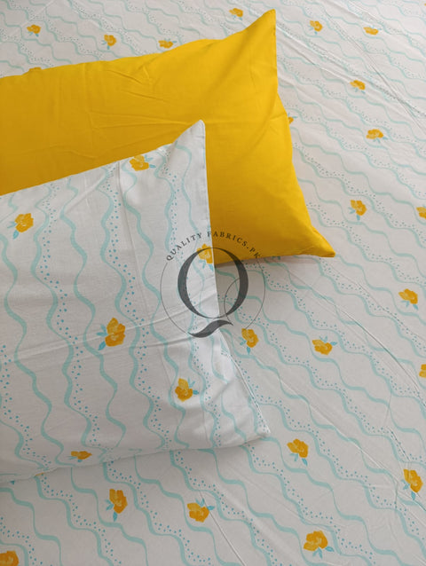 PC-1132: 4 Pillows Cotton Bed Sheet