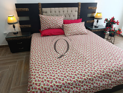 PC-1133: 4 Pillows Cotton Bed Sheet