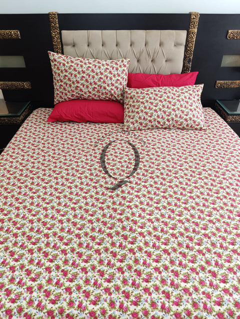 PC-1133: 4 Pillows Cotton Bed Sheet