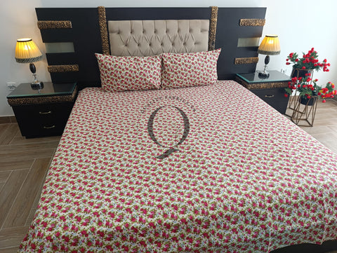 PC-1133: 4 Pillows Cotton Bed Sheet