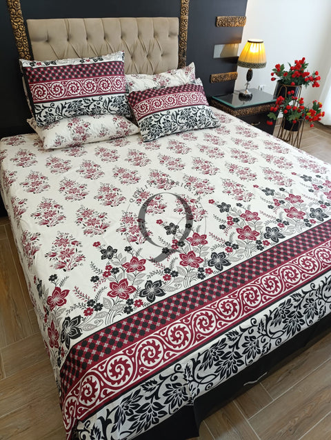 PC-1135: 4 Pillows Cotton Bed Sheet