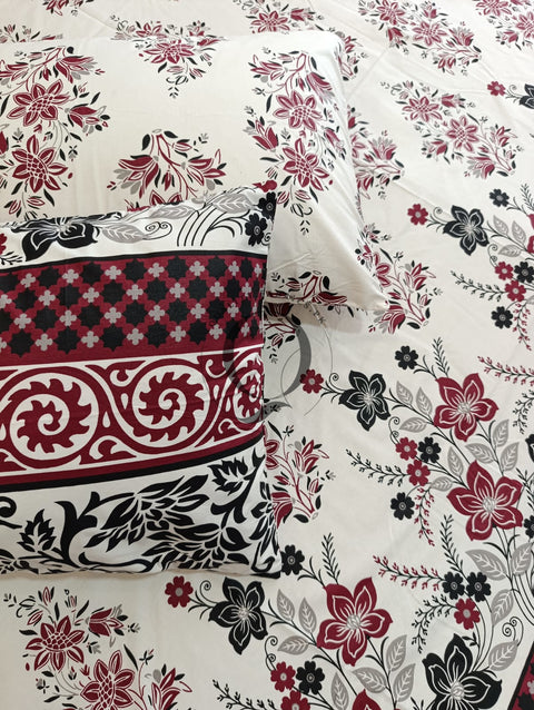PC-1135: 4 Pillows Cotton Bed Sheet