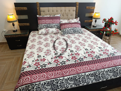 PC-1135: 4 Pillows Cotton Bed Sheet