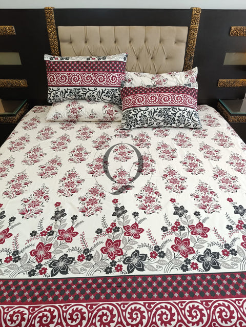 PC-1135: 4 Pillows Cotton Bed Sheet