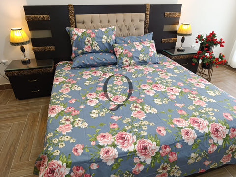PC-1136: 4 Pillows Cotton Bed Sheet