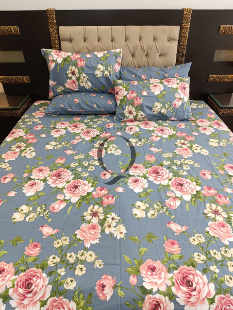 PC-1136: 4 Pillows Cotton Bed Sheet