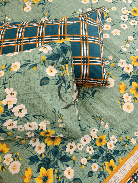 PC-1140: 4 Pillows Cotton Bed Sheet