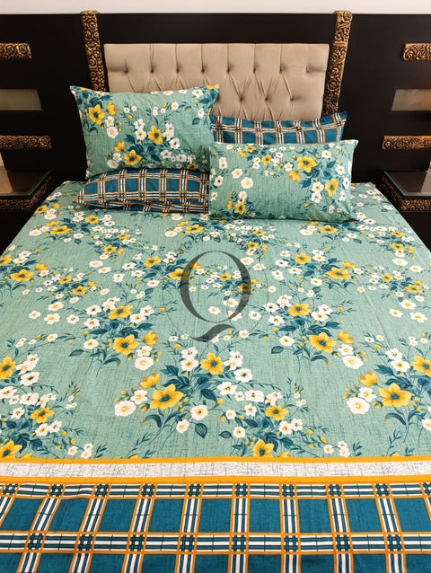 PC-1140: 4 Pillows Cotton Bed Sheet