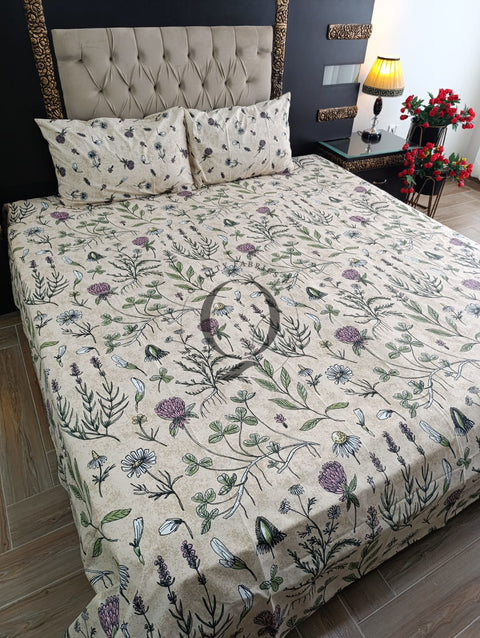 PC-1143: 4 Pillows Cotton Bed Sheet