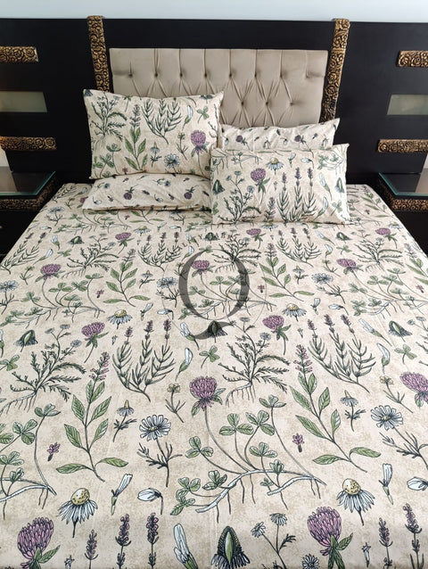 PC-1143: 4 Pillows Cotton Bed Sheet